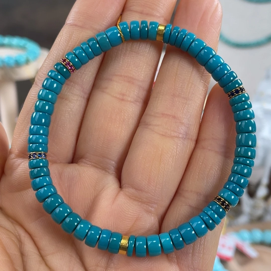 绿松石未镶嵌套链全玉化直切