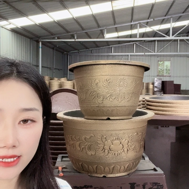 圆形60花盆2个有孔