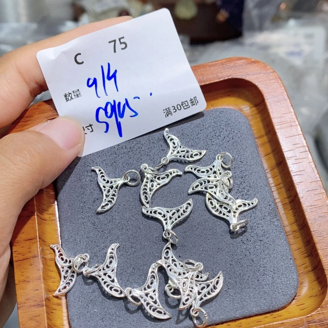 水晶珠宝半成品银S925镶嵌C75