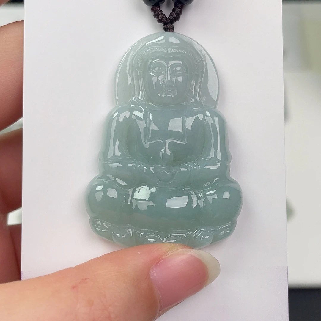 翡翠未镶嵌颈饰观音