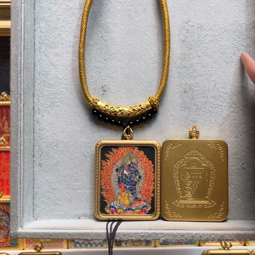 吊坠＿****S单面黑老爷单面铜壳