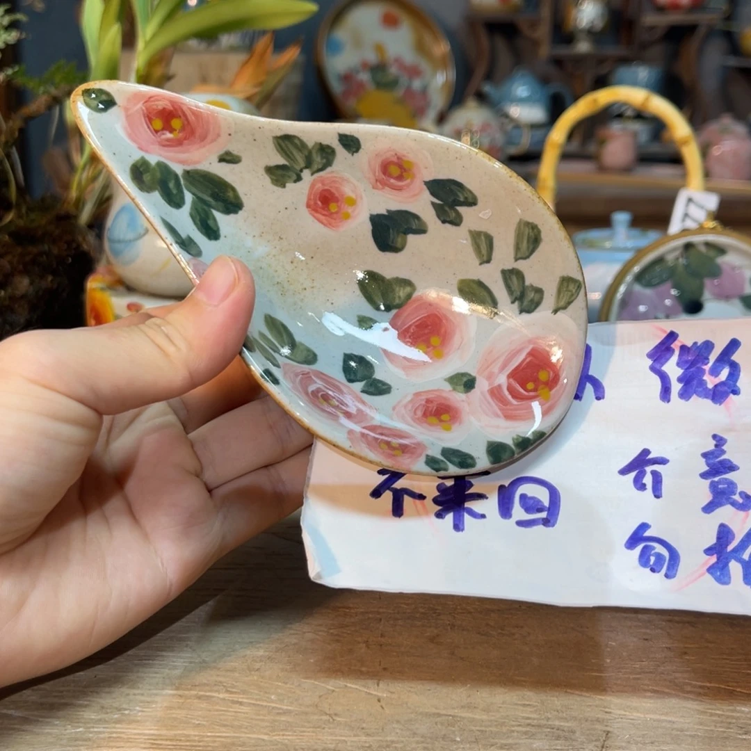 壶素浅陶瓷手工手绘