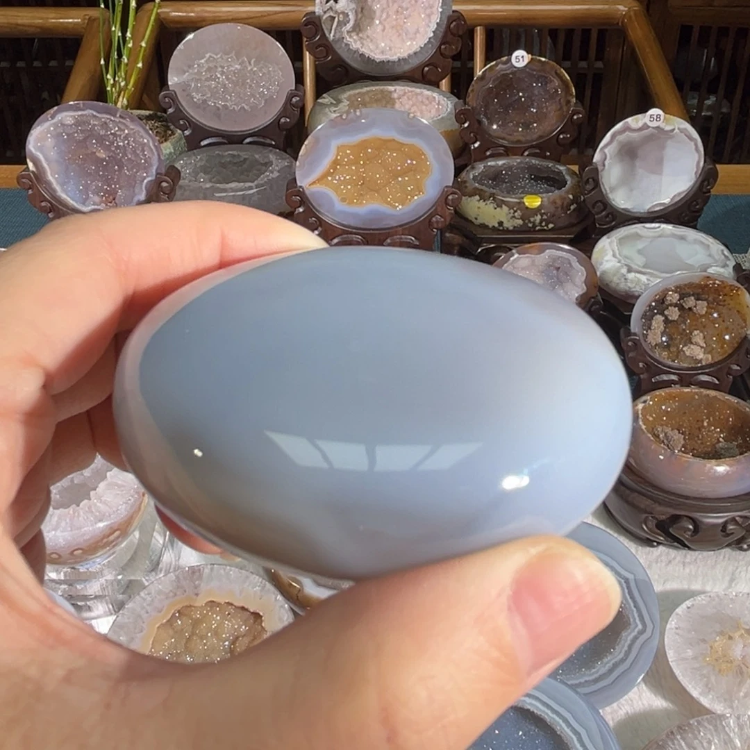 玛瑙/玉髓未镶嵌摆件水胆玛瑙