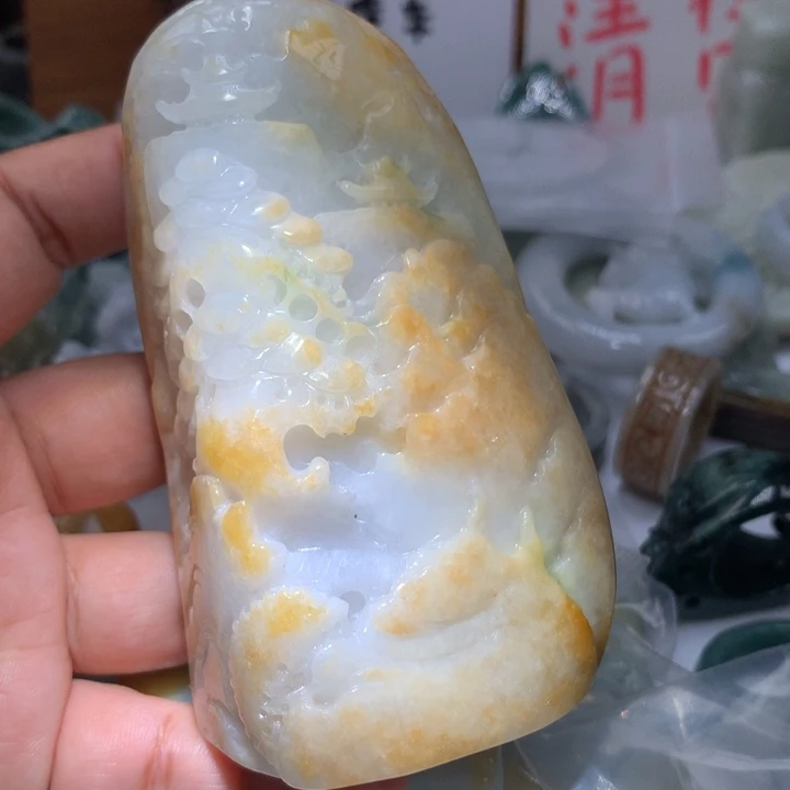 翡翠未镶嵌颈饰保真天然A货翡翠