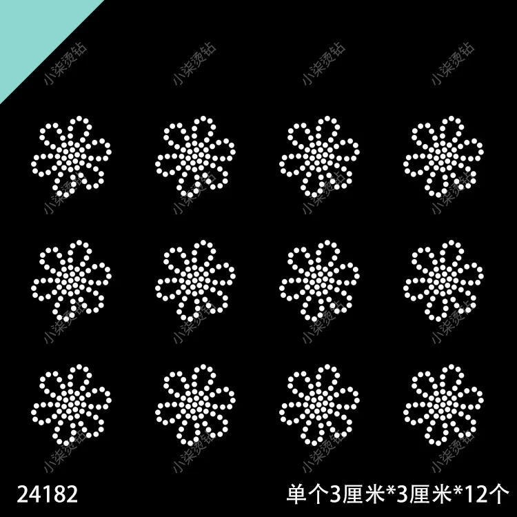 雪花烫钻图案贴百搭胸标logo手工衣帽服饰品闪钻补丁水钻自粘182
