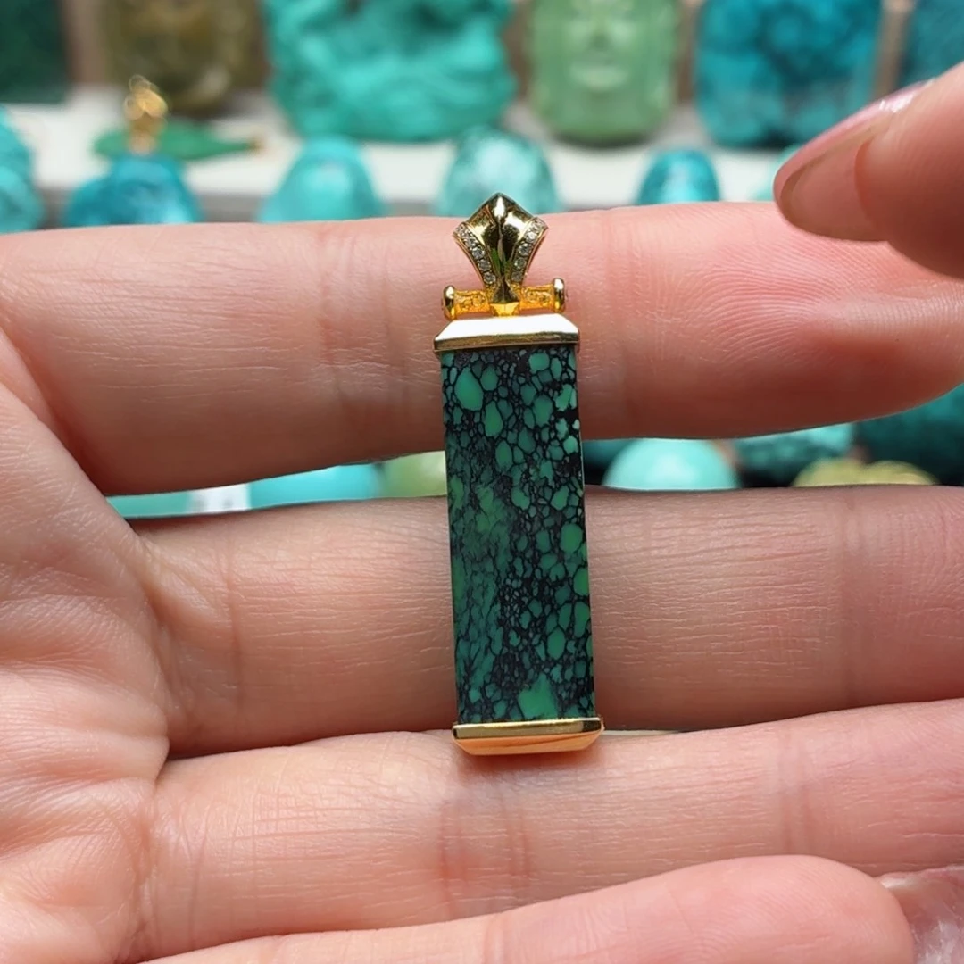 18K金镶嵌绿松石配饰你**哥