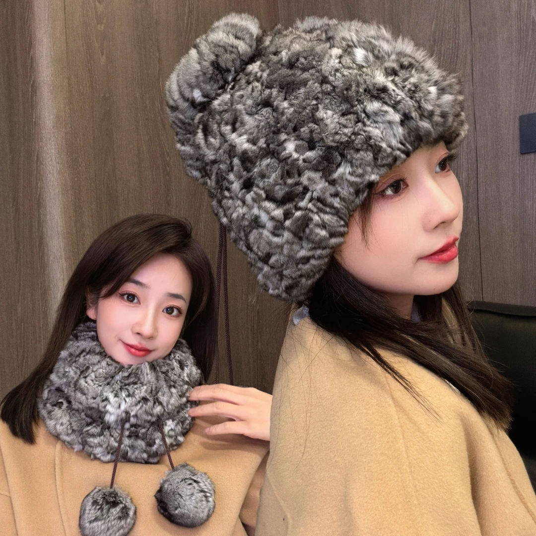 多用款！新款青紫蓝帽子南美龙猫包头帽进口老钱风女