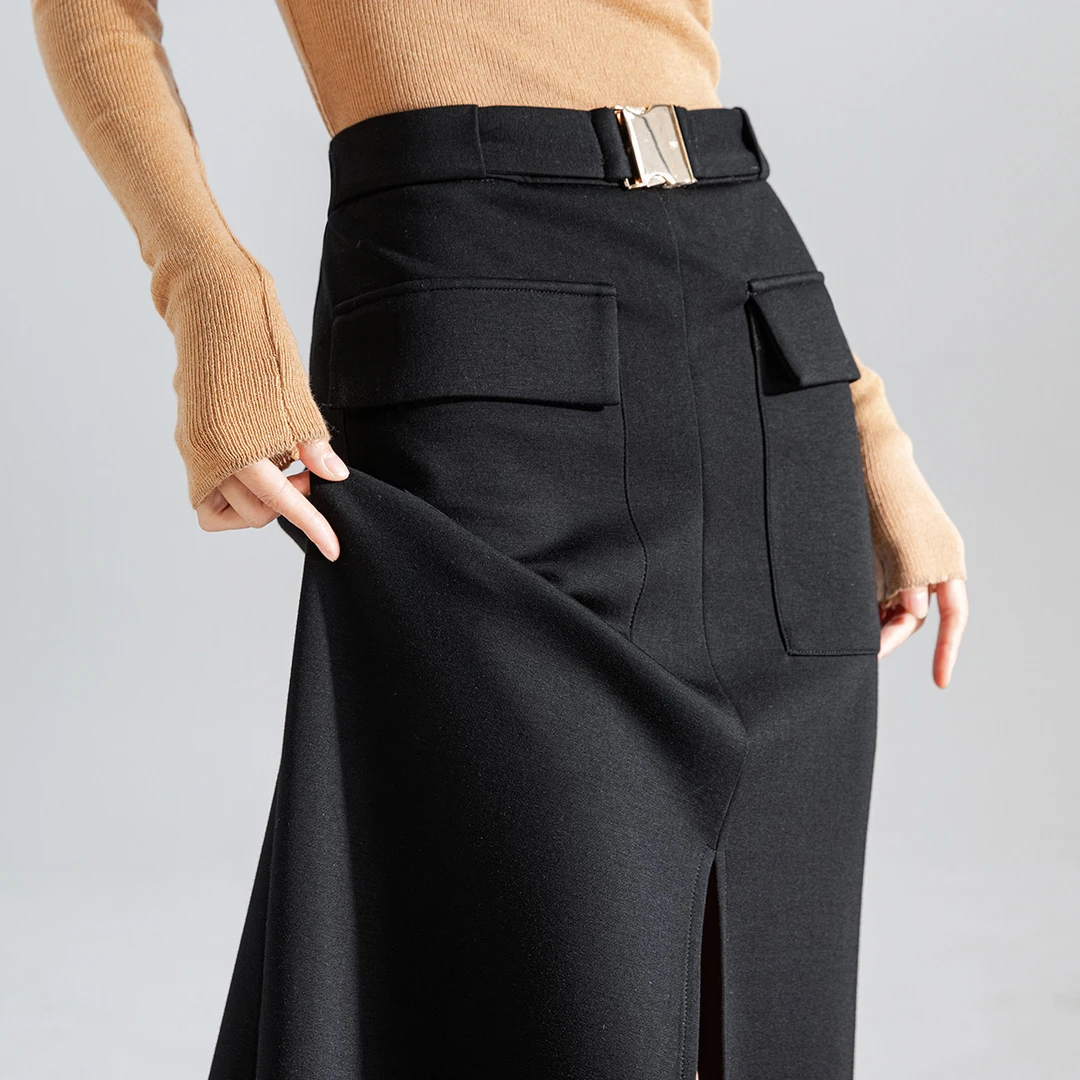 【七语专属】EVA OUXIU/伊华欧秀直筒裙ZS-E-44-26551-YL