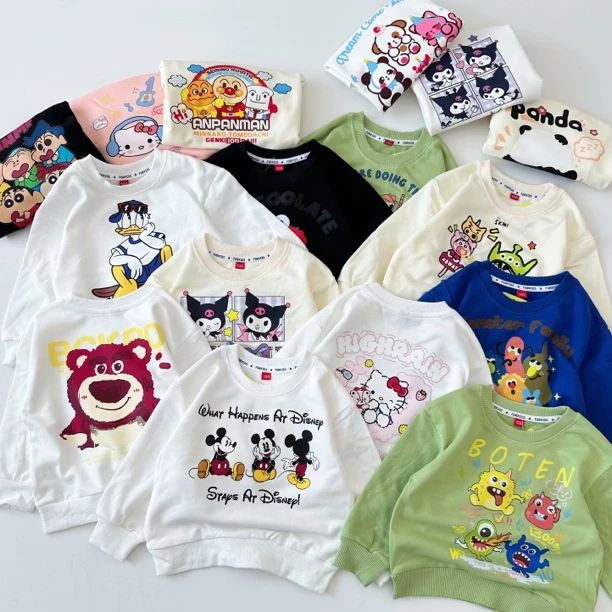 （31-60）儿童春秋潮童卫衣男女宝宝卡通印花长袖卫衣