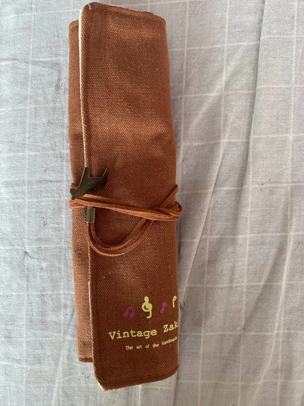 复古小清新帆布钩针收纳包   家用便携式