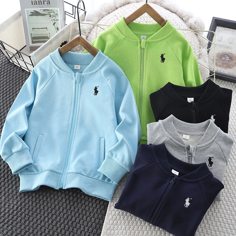 男童纯棉外套2025春秋新款中大童棒球领运动夹克儿童薄款透气上衣