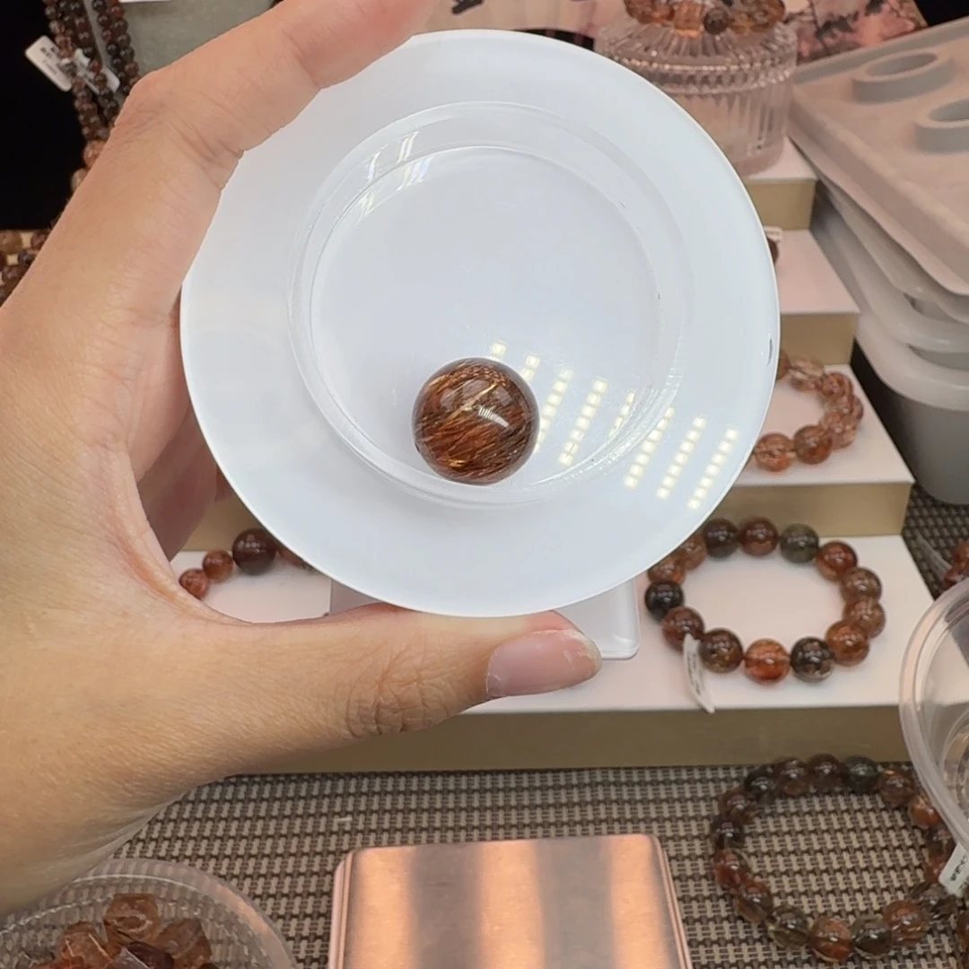水晶手链未镶嵌黑金超七单株