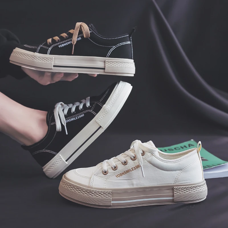 【Xin】春夏爆款时尚设计帆布鞋女简约小众板鞋学生休闲百搭小白鞋