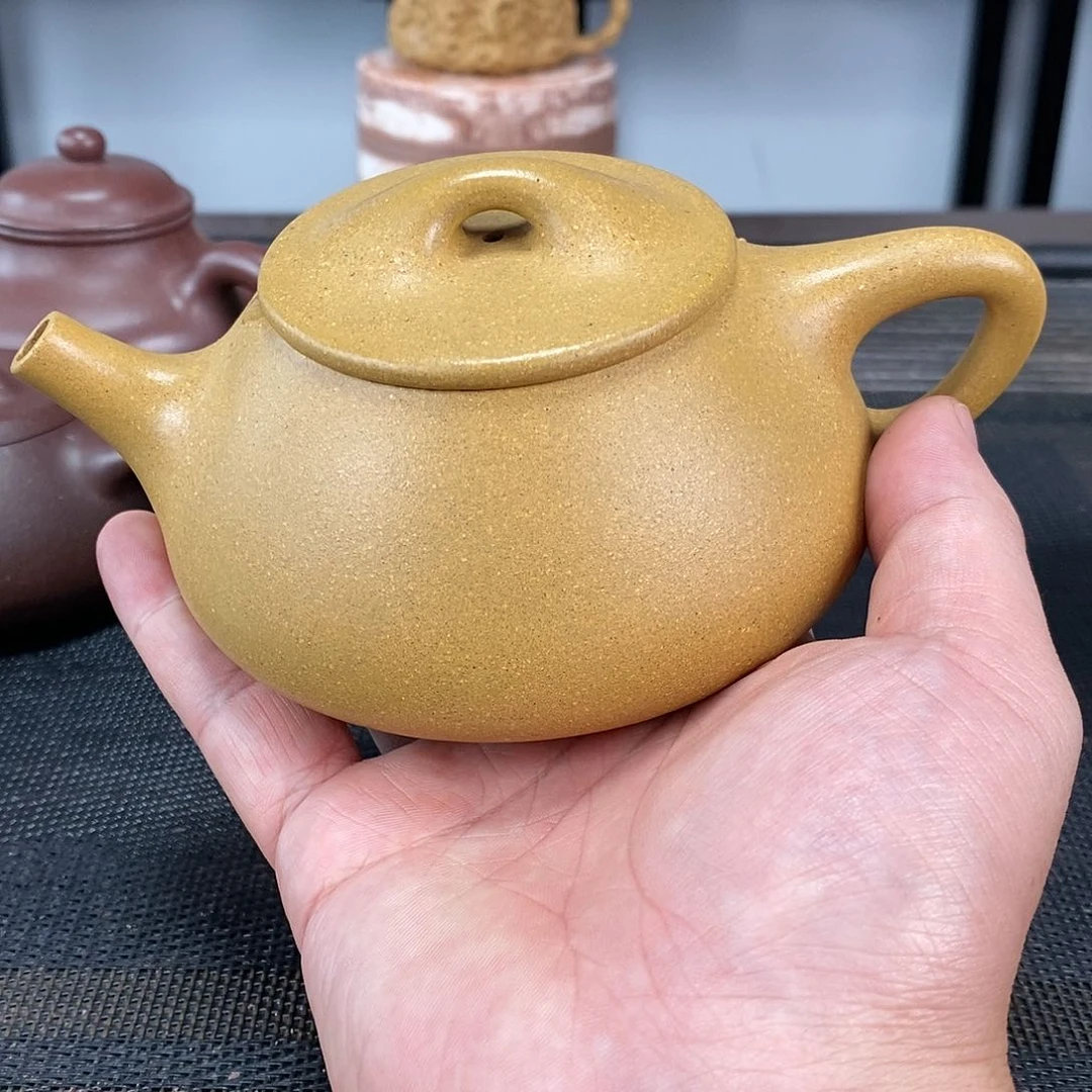 茶壶紫砂黄金段石瓢容量330毫升