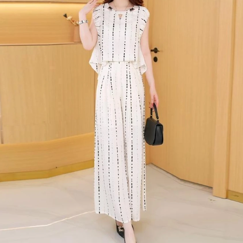 百搭夏季新款时尚显瘦洋气上衣休闲气质裤子