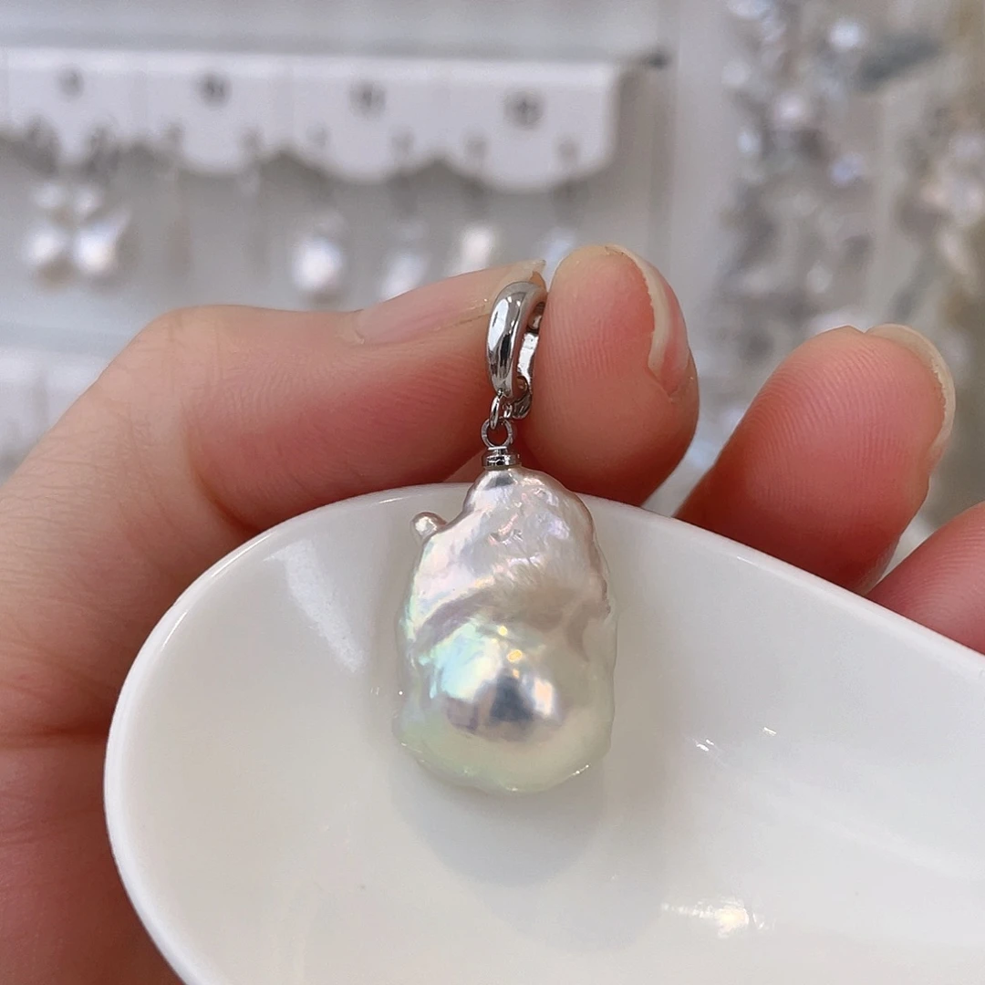 淡水珍珠颈饰银S925镀金镶嵌用****5