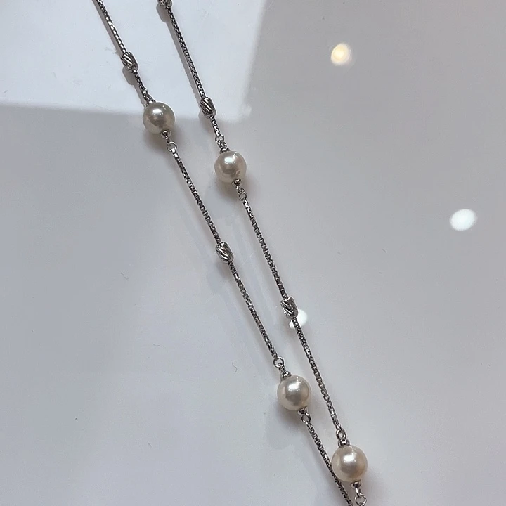 银S925镶嵌海水珍珠颈饰7-8mm