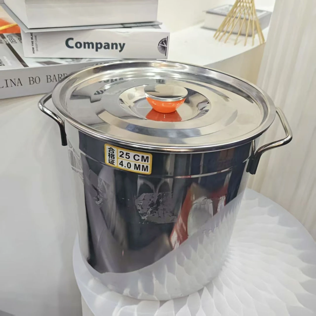 燃气灶纯色不锈钢汤桶汤锅大容量（随机发货）