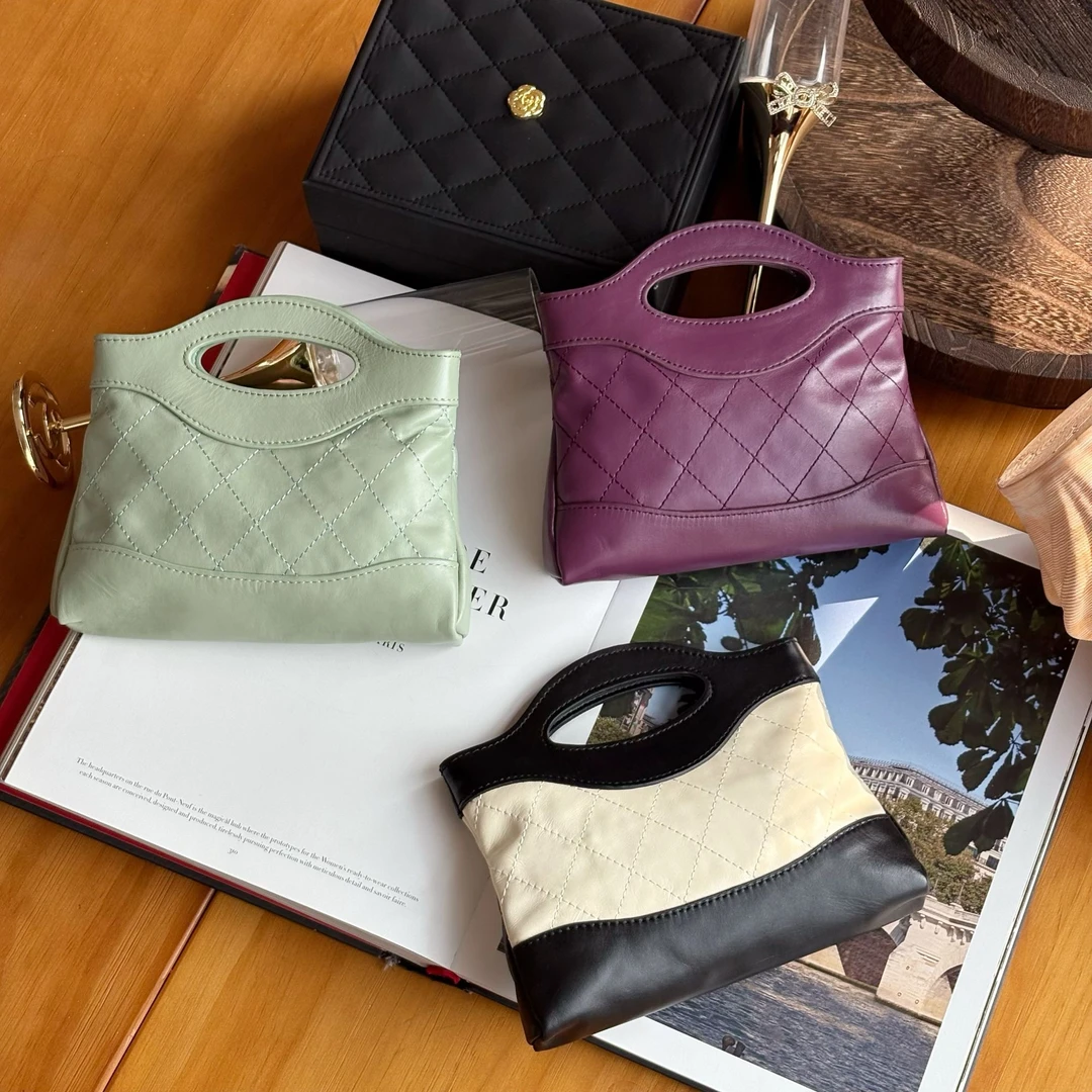 BLAVCPEON【黑白气泡】长带拼接手提单肩包包B8510160H