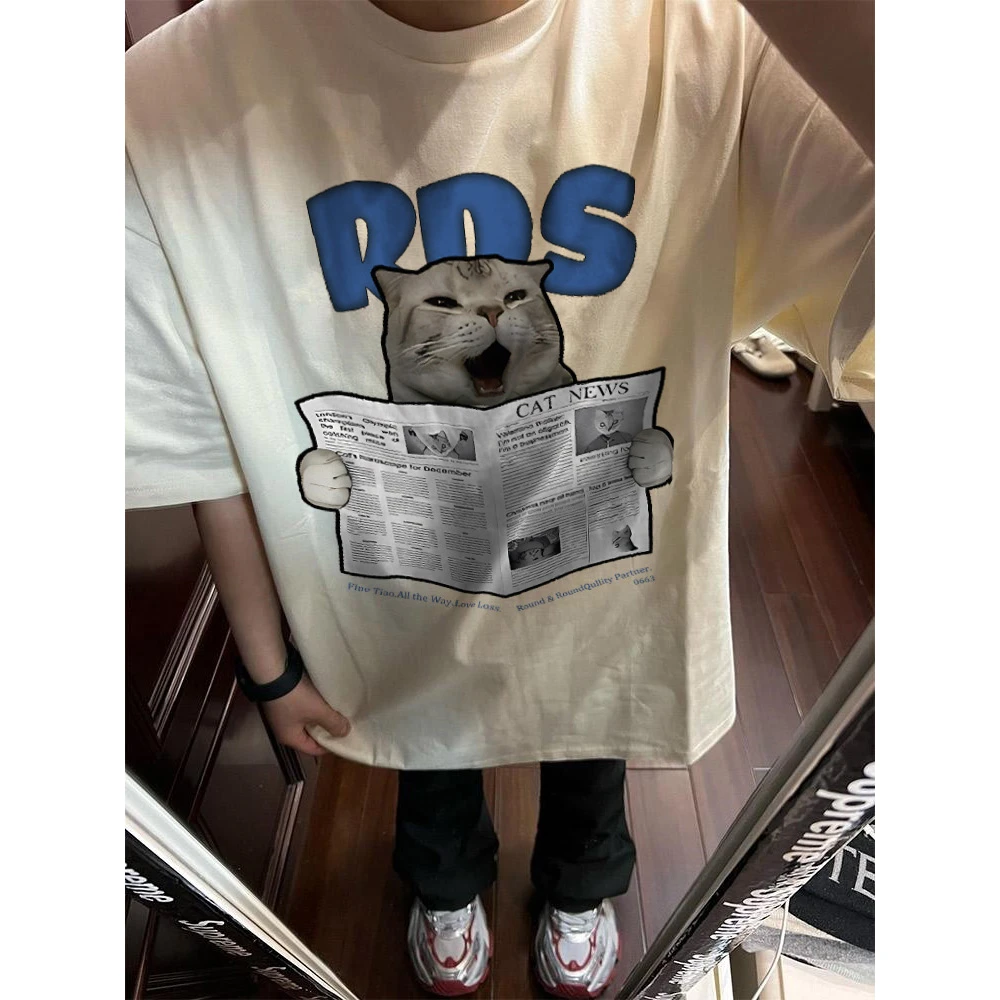 100%纯棉320克重磅短袖t恤男女夏季新款潮牌潮流情侣款宽松上衣