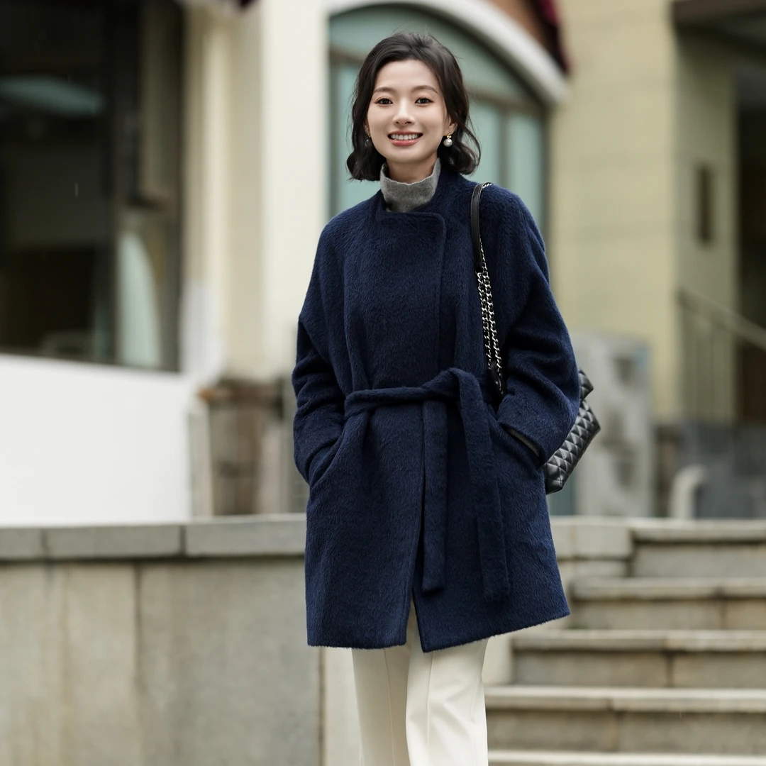 西子/【白夜行】贝贝苏力羊毛混纺极简百搭毛呢大衣/DYTJ516