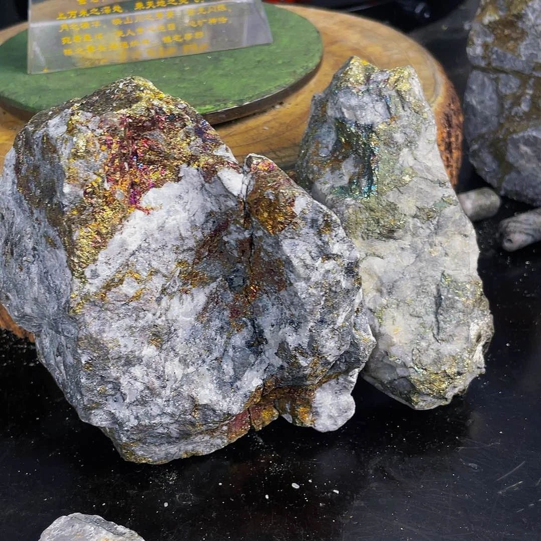 无***8石材天然金矿石摆件