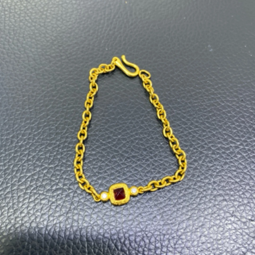 【薇心选黄金珠宝】足金饰品足金手链