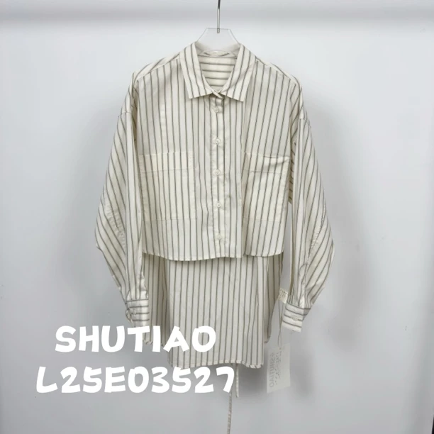 【SHUTIAO】2025夏季：新款小众设计款衬衫L25E03527