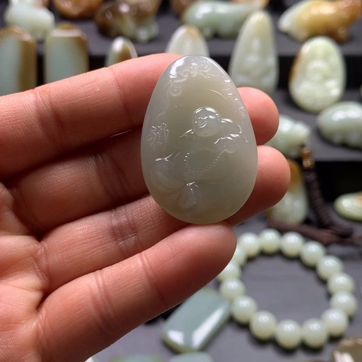 和田玉（糖玉）颈饰未镶嵌