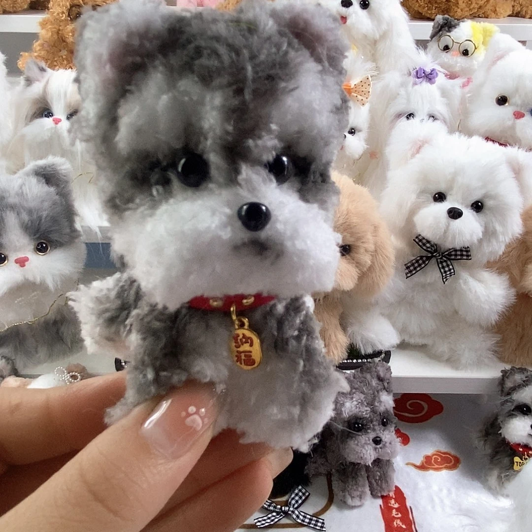 一套雪纳瑞材料一根白珊瑚扭棒项圈