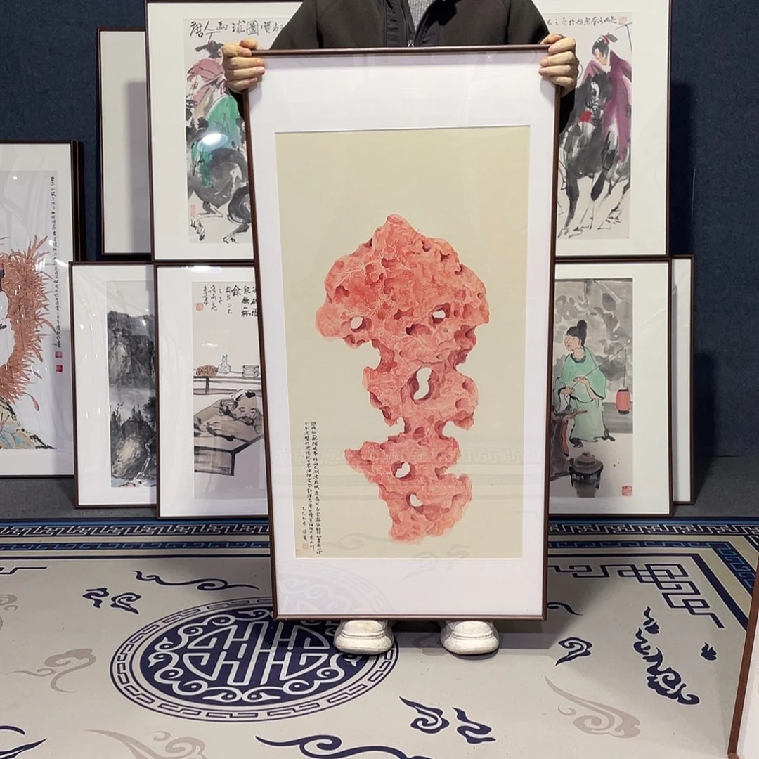 国画手绘画作品带框60/120