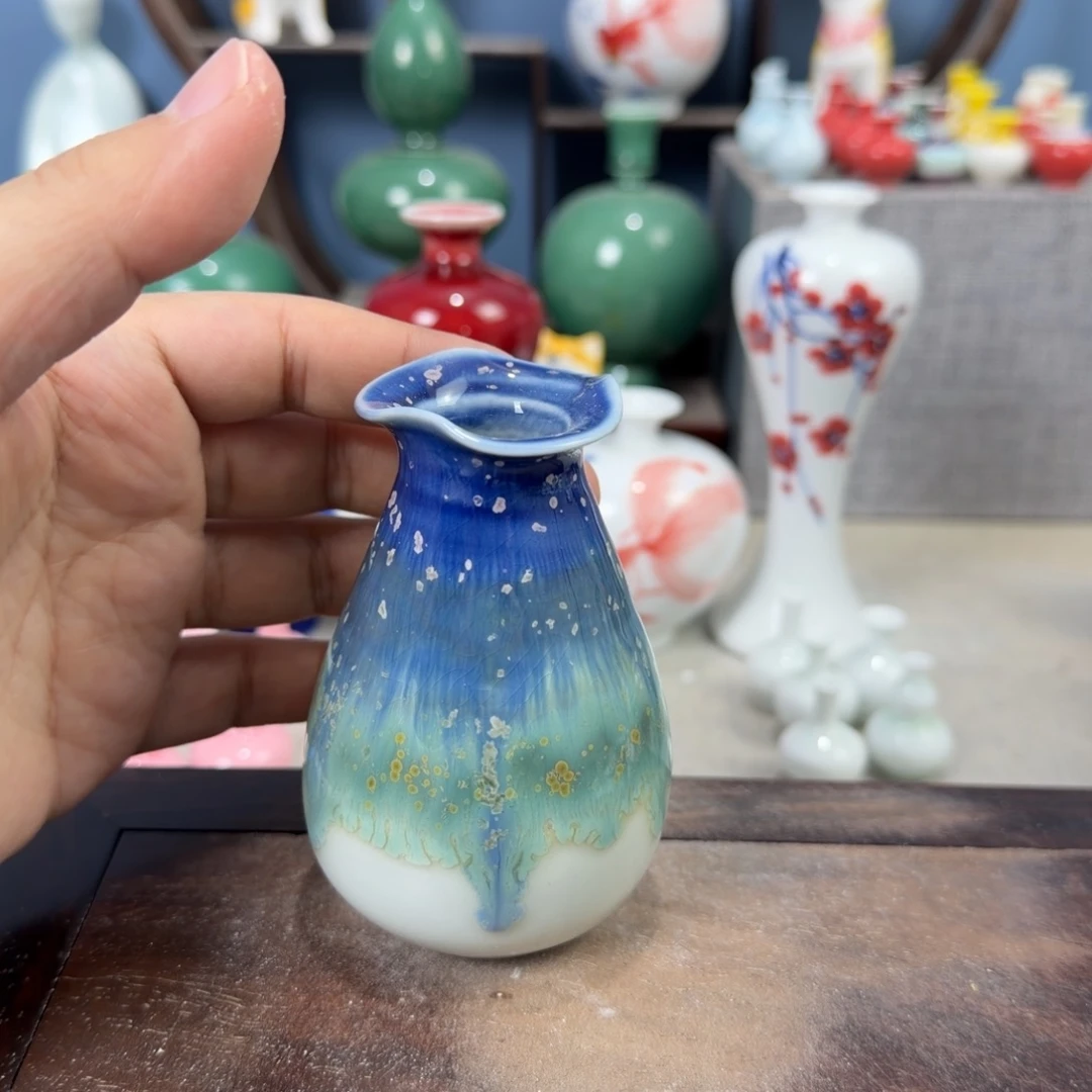 陶瓷手工小花器摆件