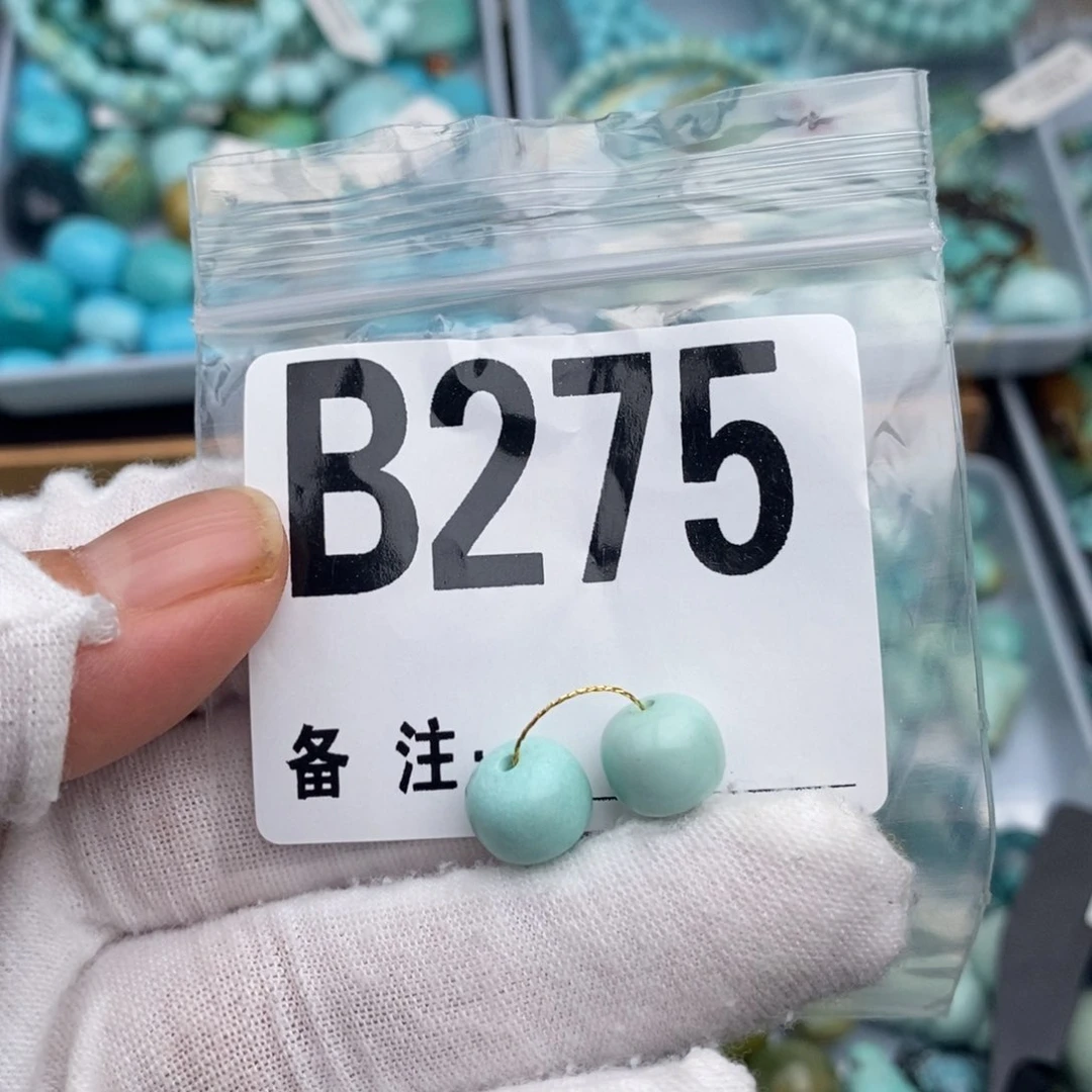 未镶嵌绿松石卡9老型一对