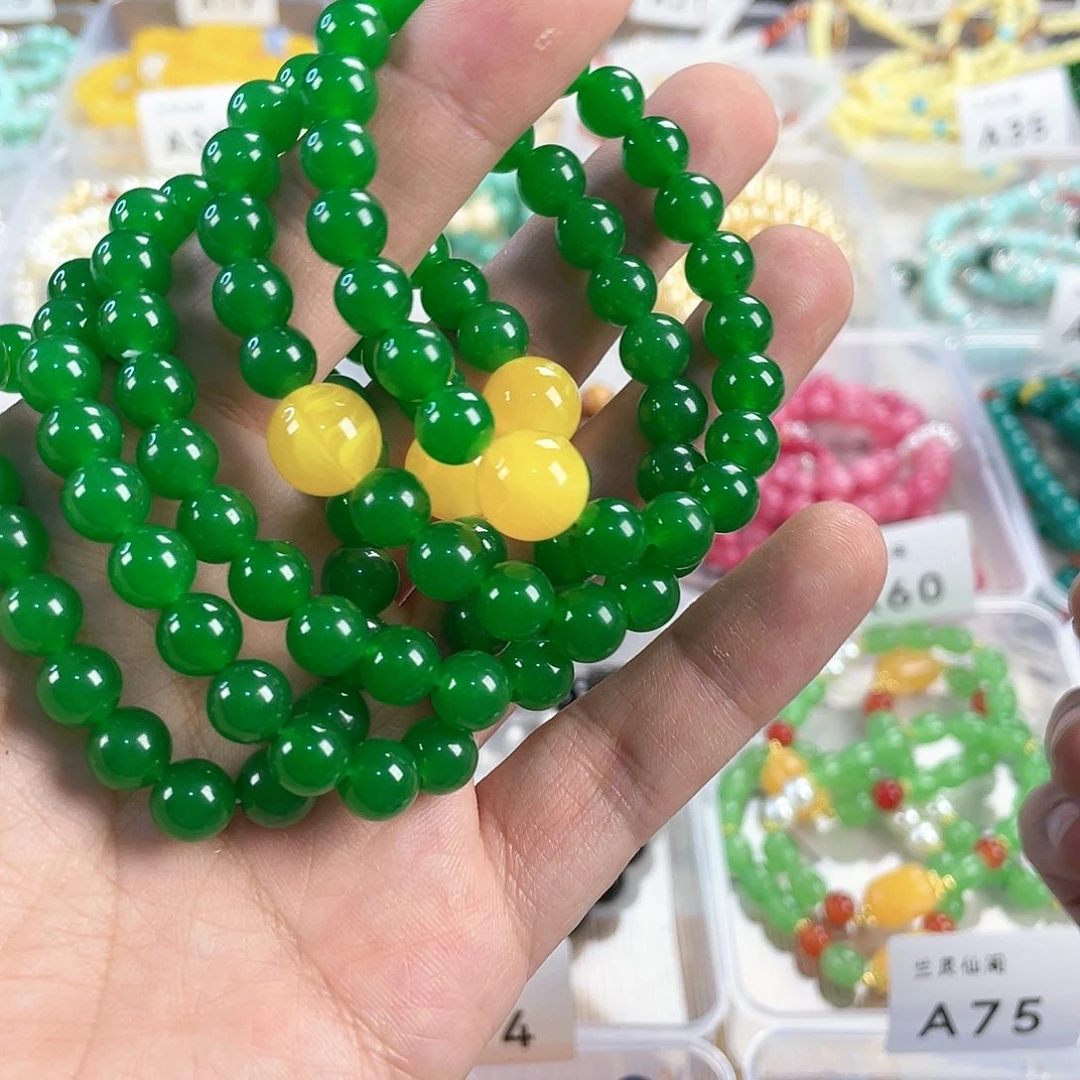 绿松石手饰银S925镀金镶嵌