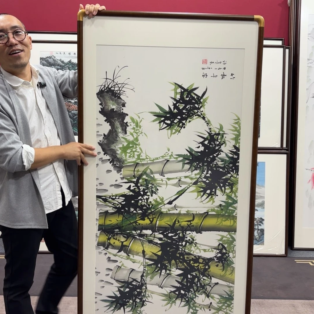 国画手绘作品带框160/80