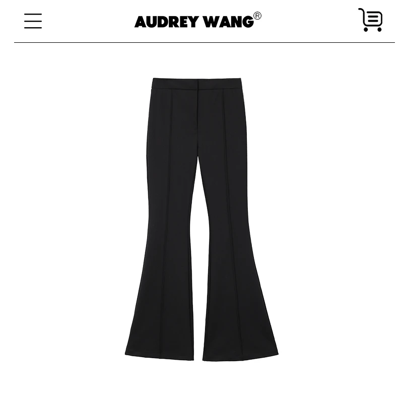 AUDREYWANG立体裁剪弹力显瘦喇叭裤11894