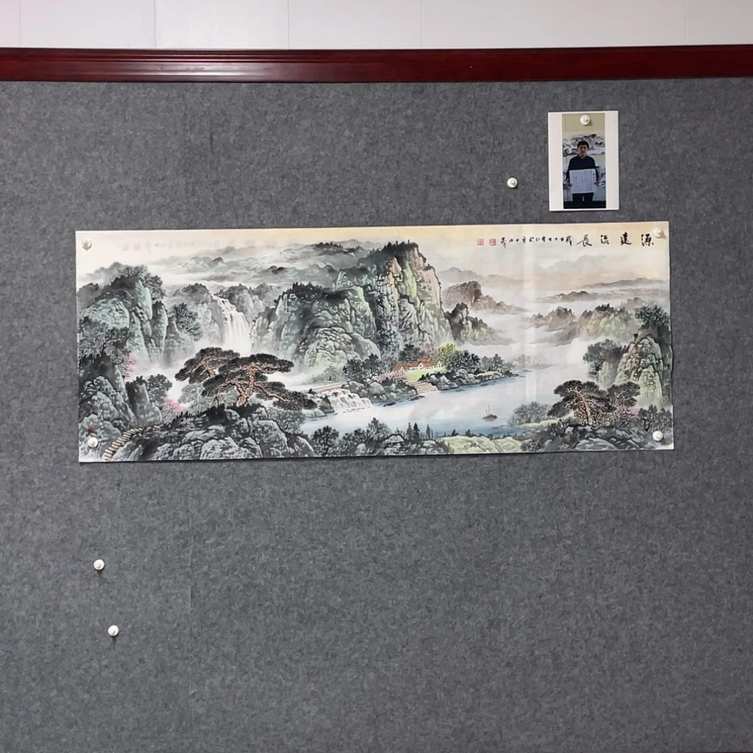 国画小六尺178.69画芯 捡漏