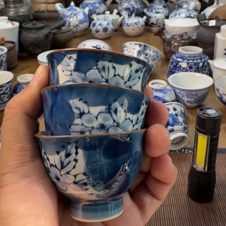 青花瓷器杯子茶具