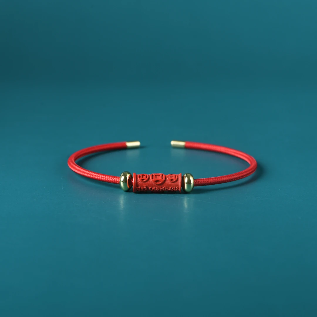 含辰砂工艺品朱砂多金多富手箍