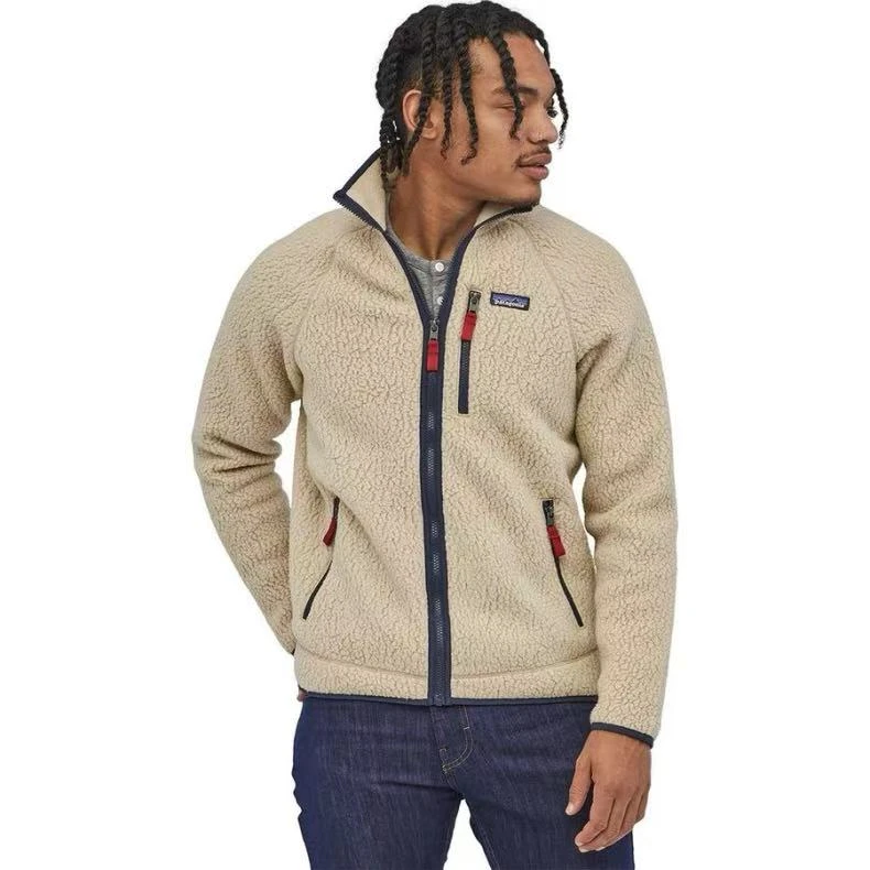 PT 羊羔绒外套立领保暖抓绒外套潮流复古男