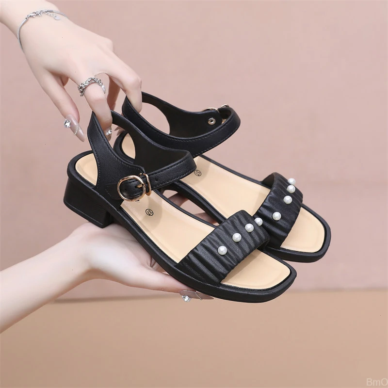 凉鞋女夏外穿百搭爆款网红厚底罗马凉拖女士夏季新款沙滩鞋女款