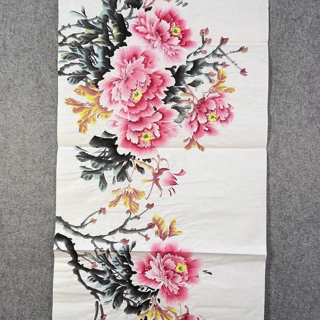国画150 花鸟等各种花卉图案为一体