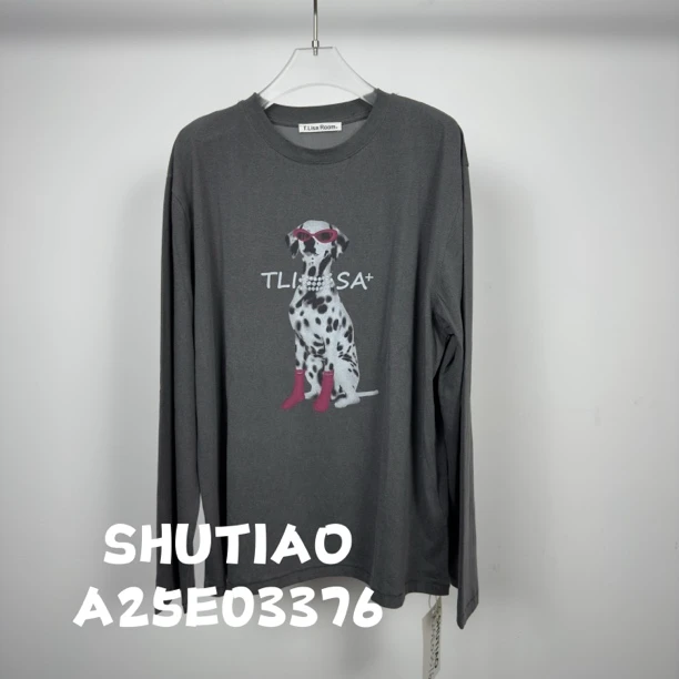 【SHUTIAO】2025夏季：新款小众设计款T恤A25E03376