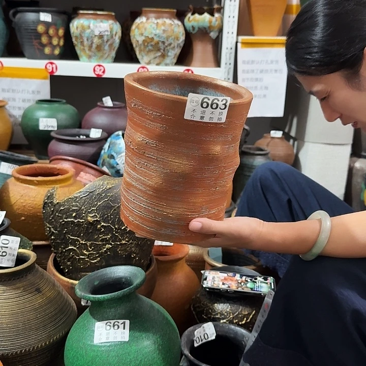 瑕疵金色直筒663高18口径16