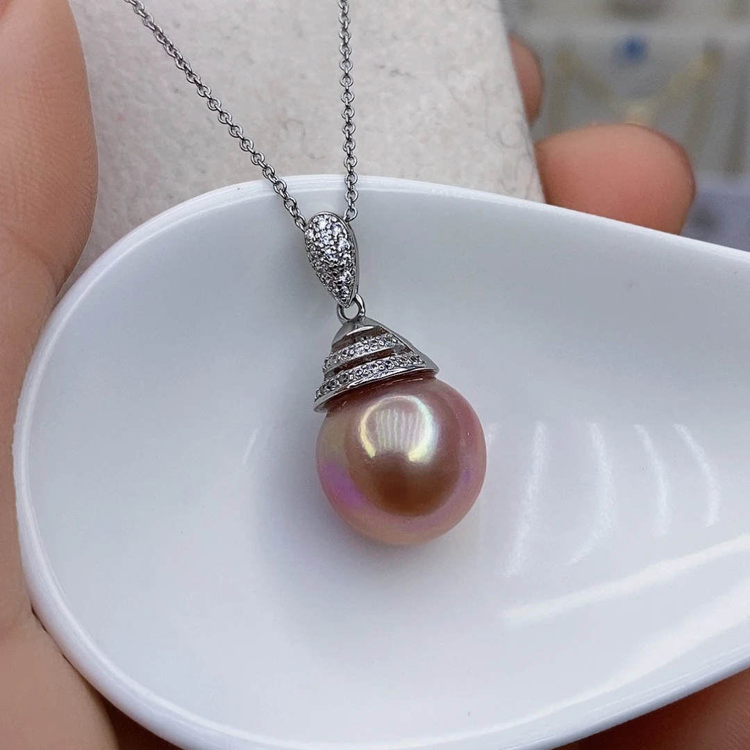 淡水珍珠颈饰银S925镶嵌