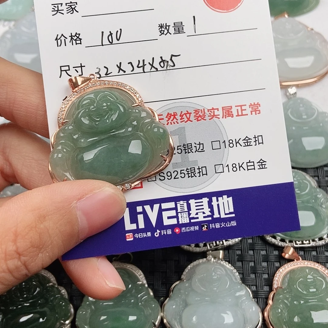 翡翠银S925镶嵌颈饰