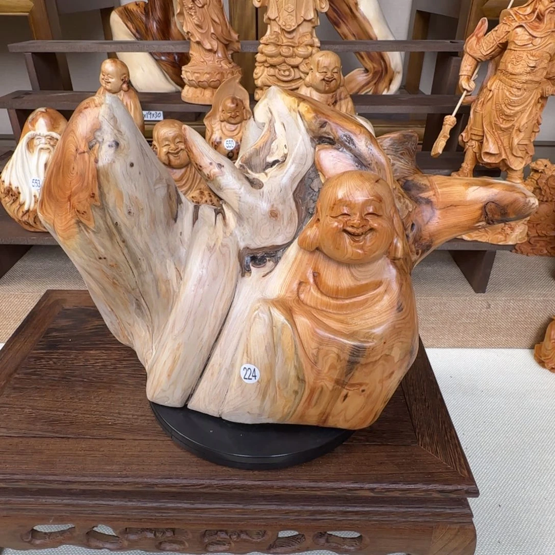 崖柏小木匠艺雕一物一拍