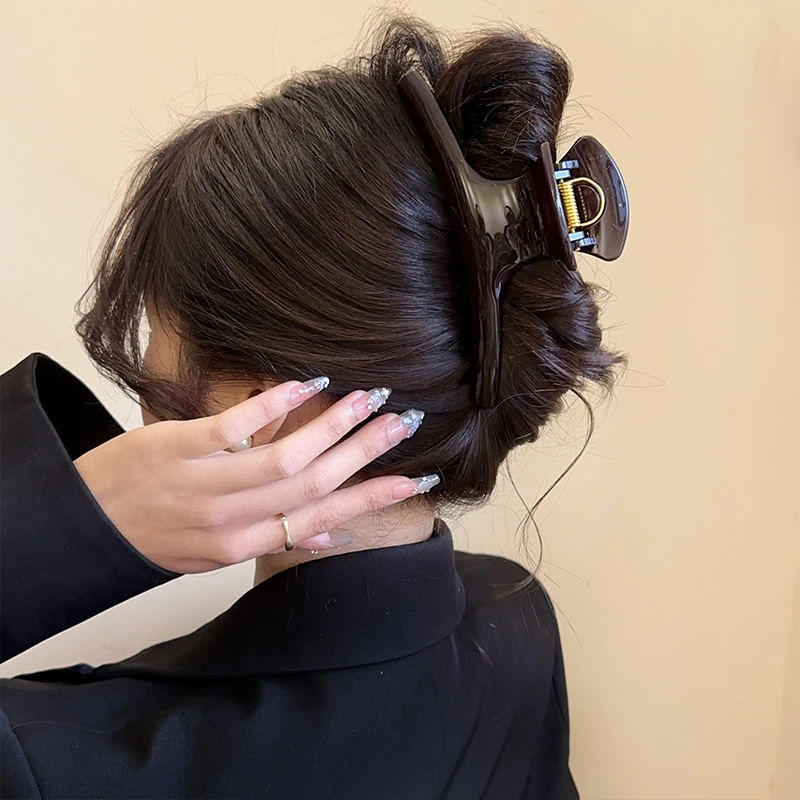 韩版超大号抓夹时尚发夹女饱满后脑勺网红新款高级感鲨鱼夹子头饰
