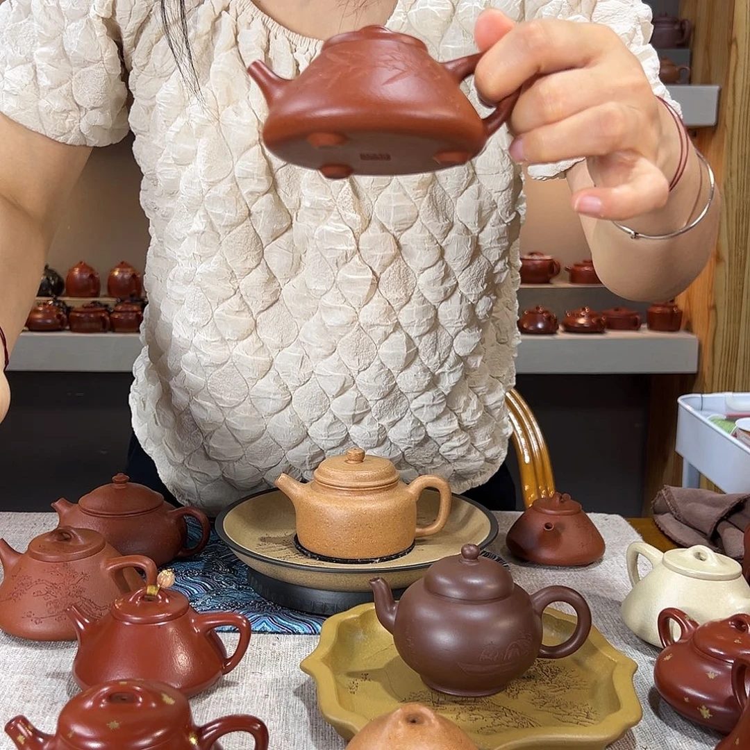 布****茶壶紫砂子冶石瓢 150cc 降坡泥