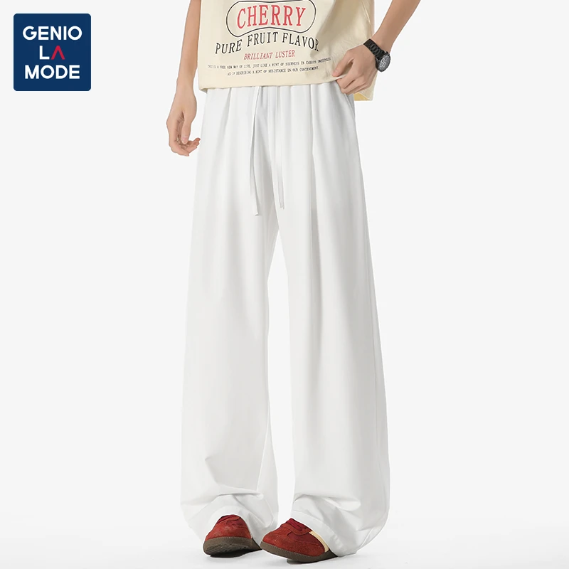GENIO LAMODE夏季冰丝运动休闲裤男士透气宽松百搭凉感速干直筒裤